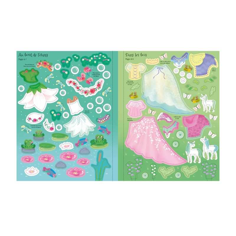 Livre J'habille mes amies les licornes et les sirènes - Usborne