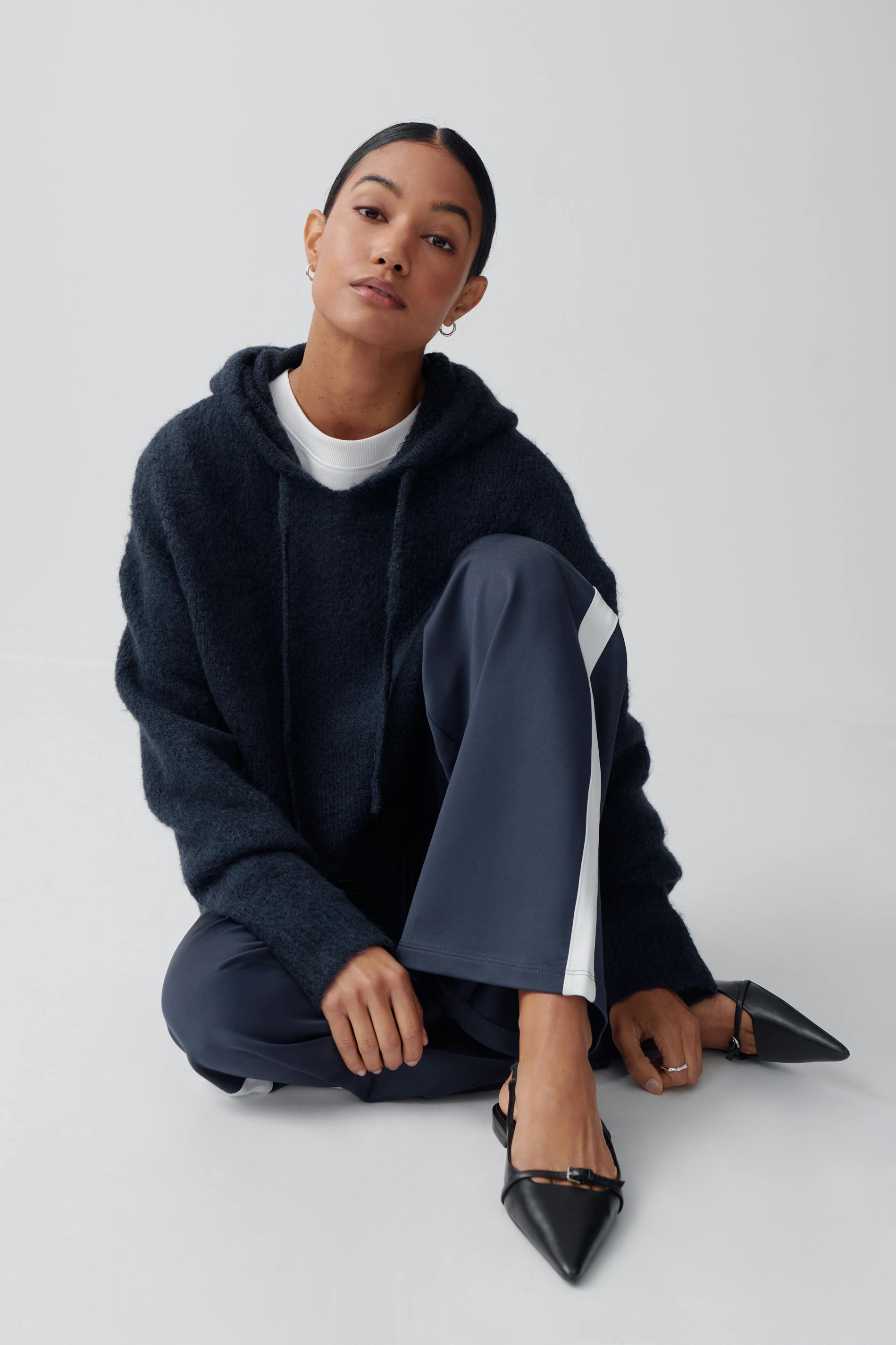 Knitted hoodie