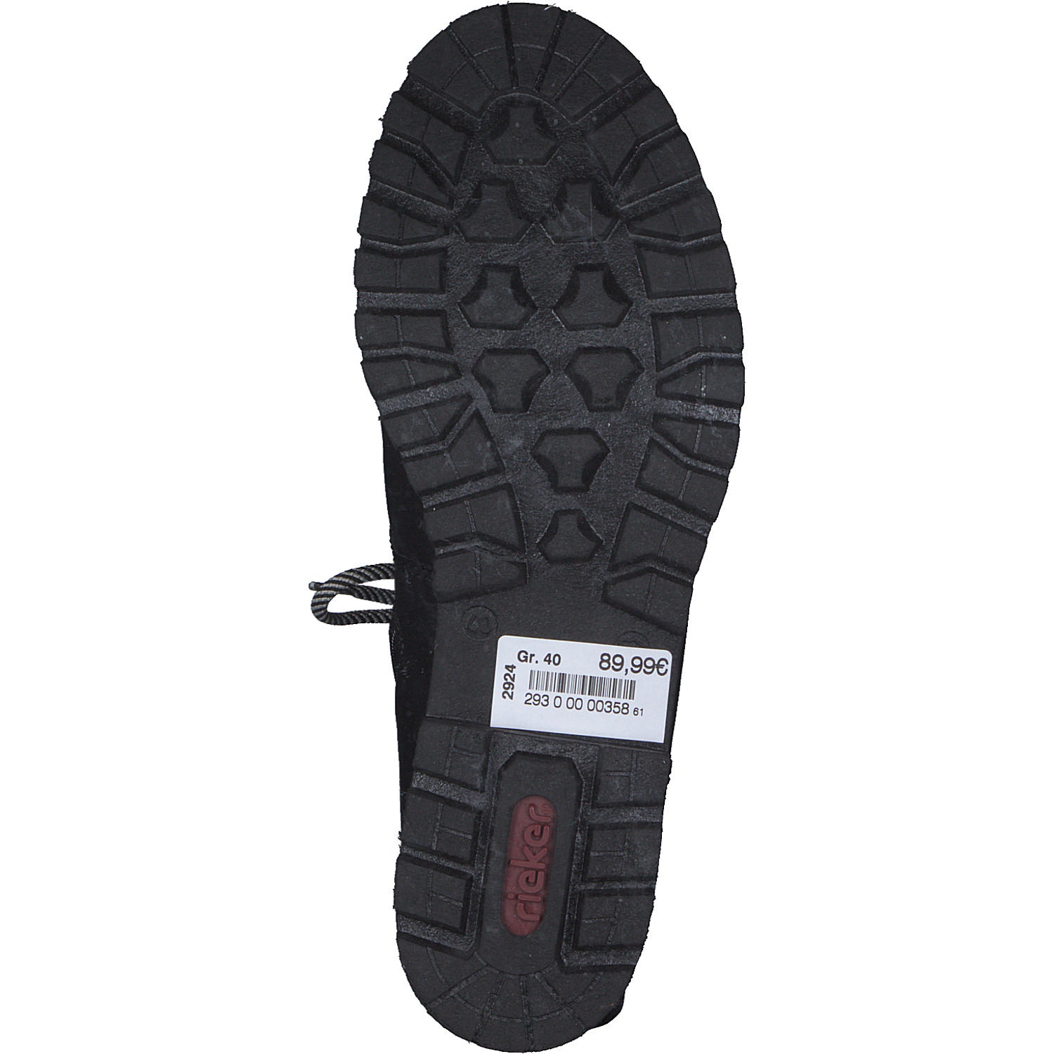 Rieker 78520, Schnürstiefel, Damen, schwarz/schwarz