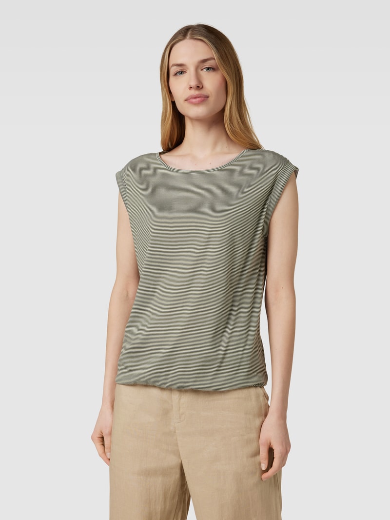 T-Shirt mit Streifenmuster in schilf