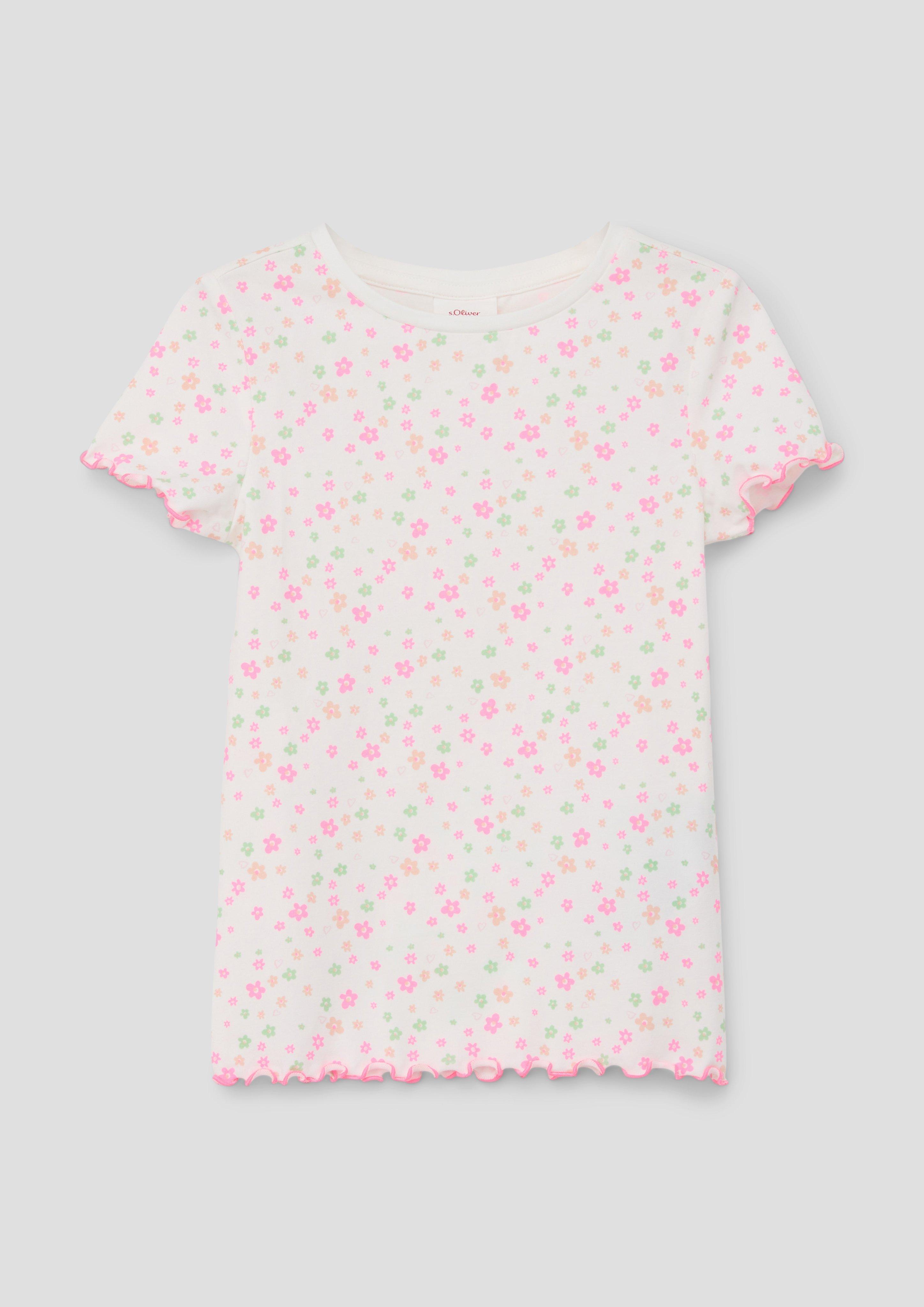 T-Shirt mit Rollsaum  2140025-02A3