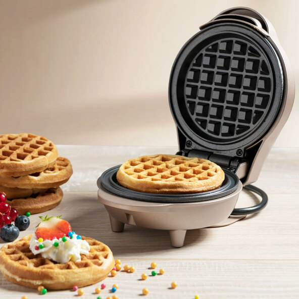Waffeleisen, rund, kupfer