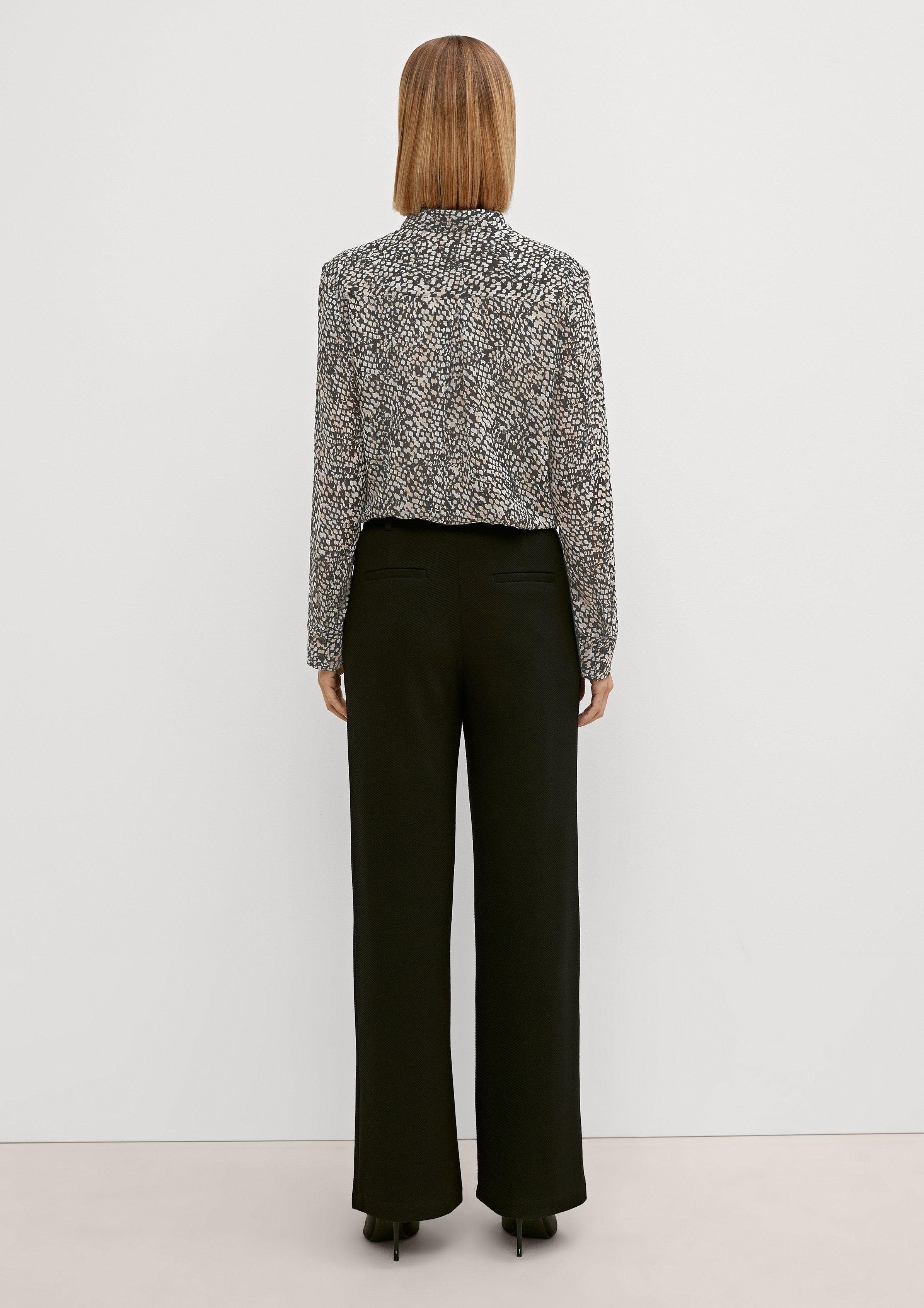 Comma Langarmbluse Longbluse im Loose-Fit