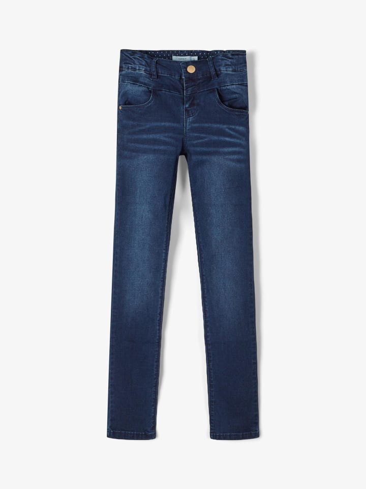 name it Mädchen Skinny Fit Stretch Jeans in Blau günstig kaufen
