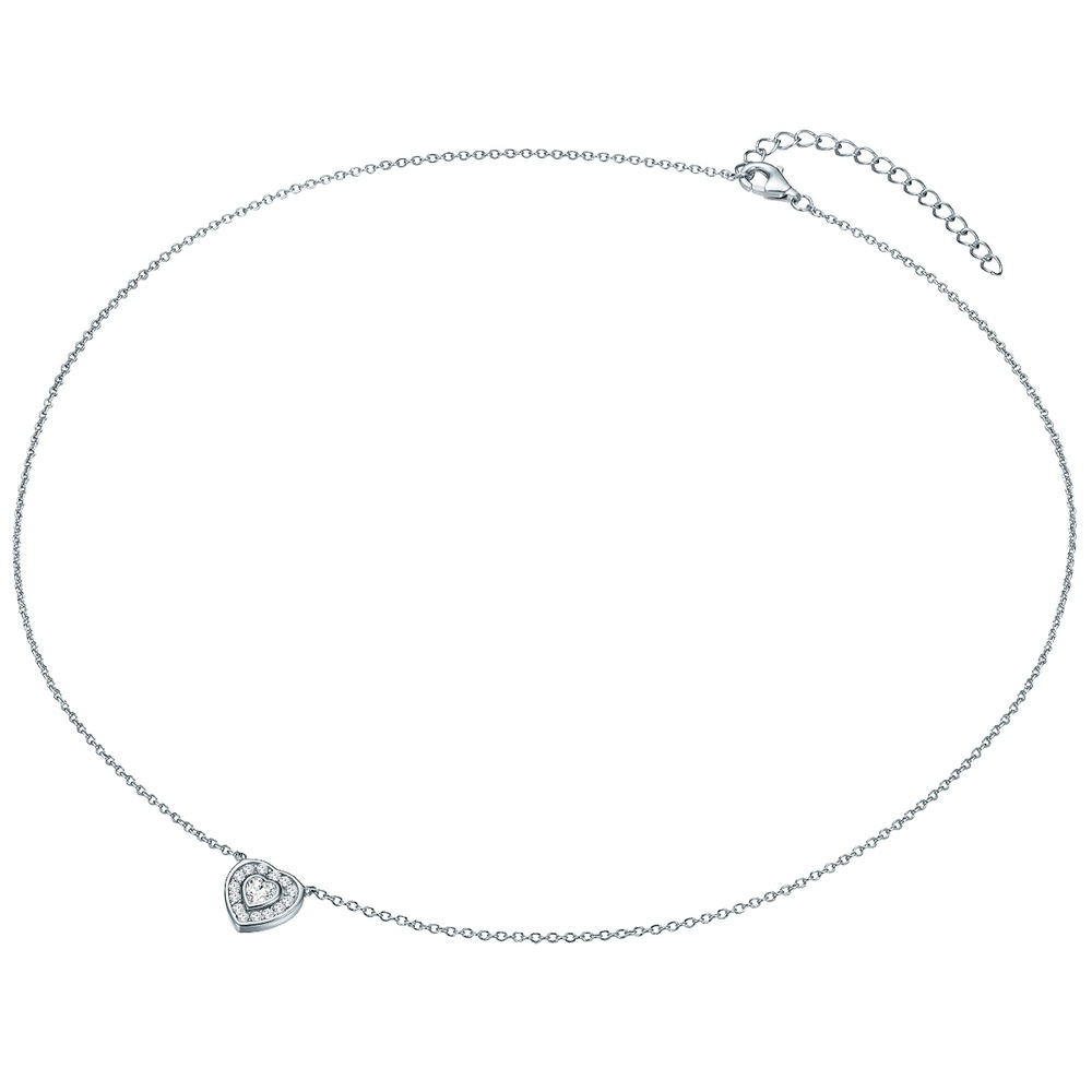 Rafaela Donata Chaîne Coeur Argent sterling Oxyde de zirconium (CZ) en Argent collier