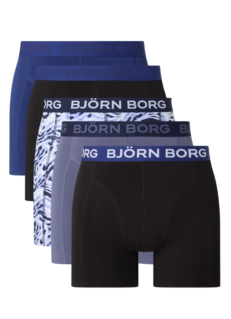 Björn Borg boxeralsó logós szalaggal, 5 darabos csomagban