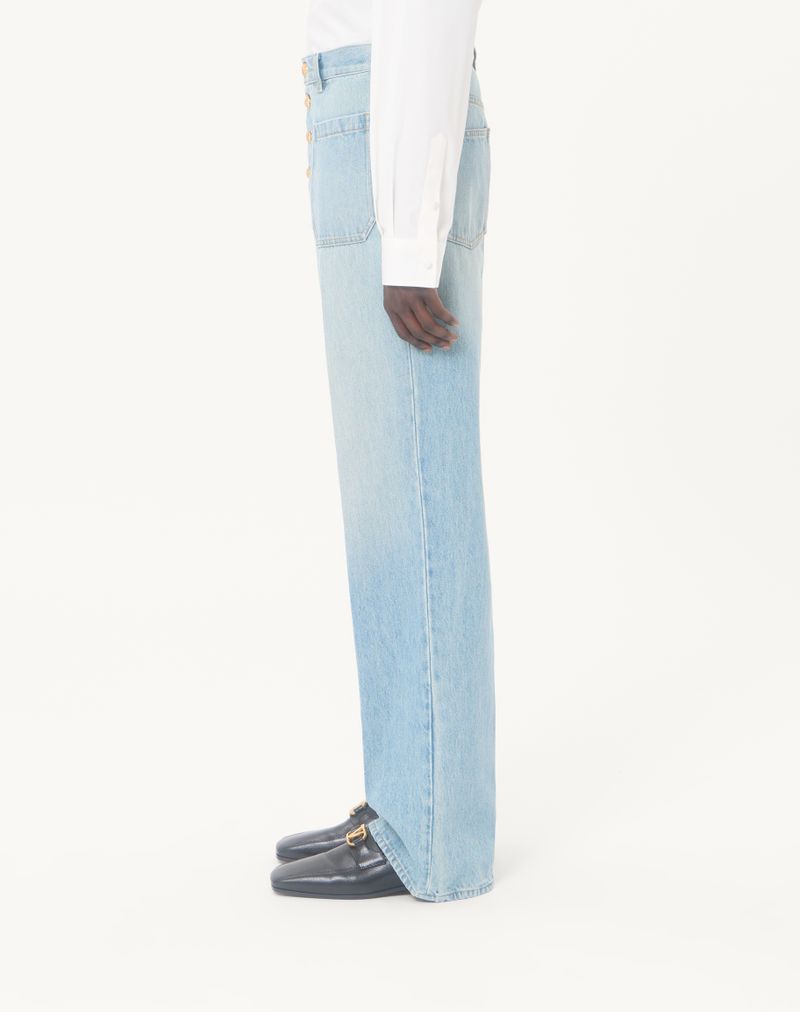 Calças jeans Valentino com botões dourados