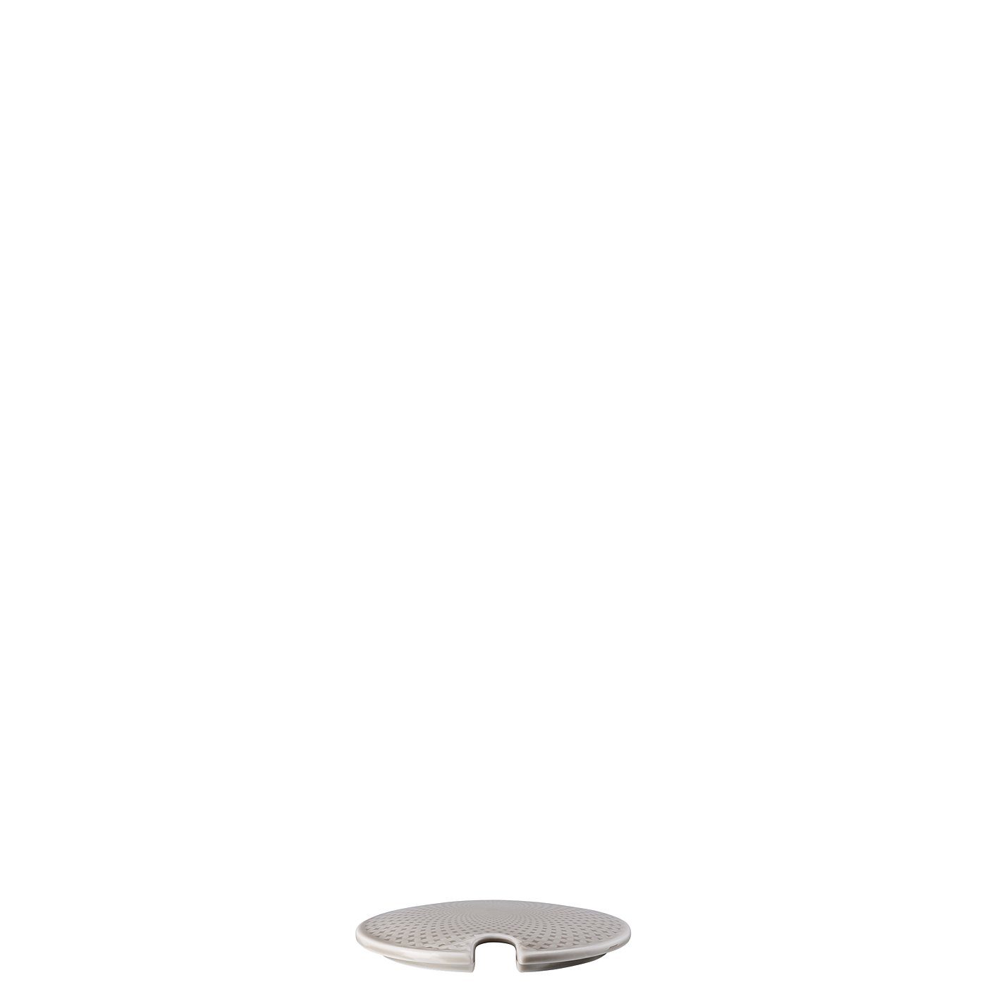 Rosenthal Zuckerdose Junto Pearl Grey Zuckerdosen-Deckel mit Einschnitt, Porzellan