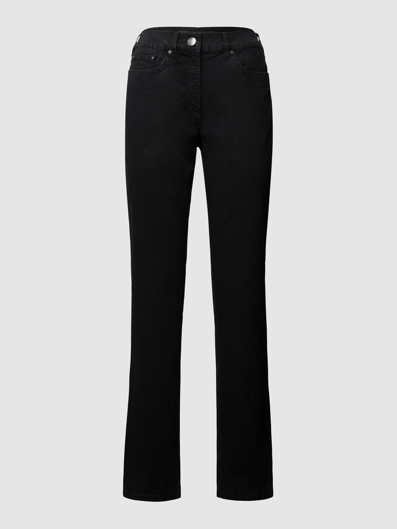 Comfort Fit Jeans mit Stretch-Anteil Modell 'Greta' in schwarz