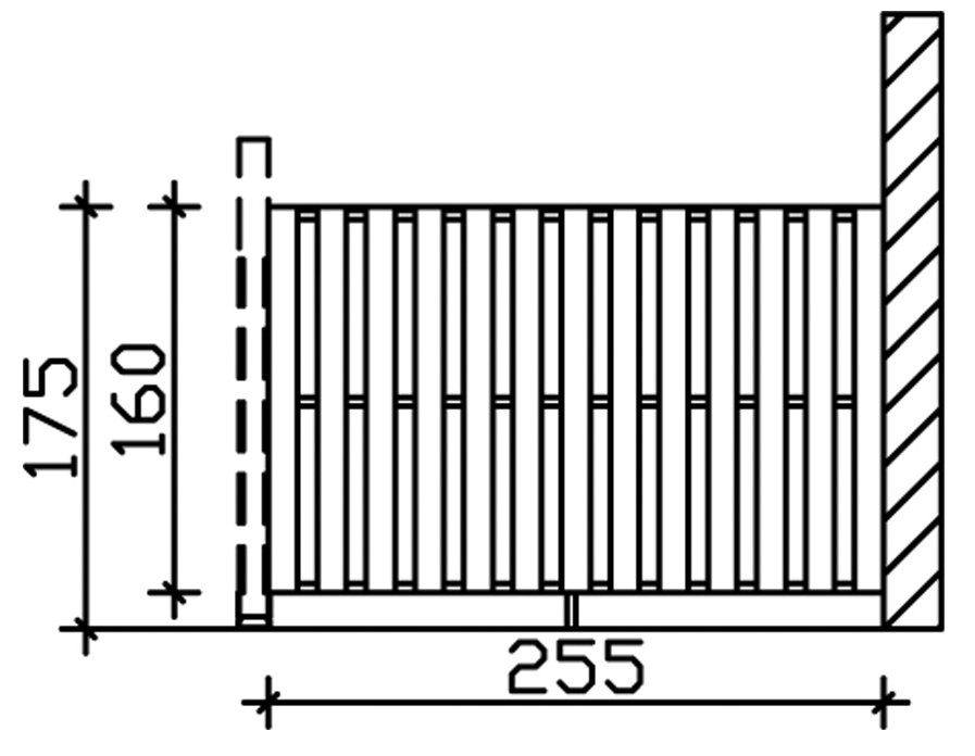 Skanholz Sichtschutzelement, passend für Terrassendach Rimini + Ravenna 300 cm Tiefe