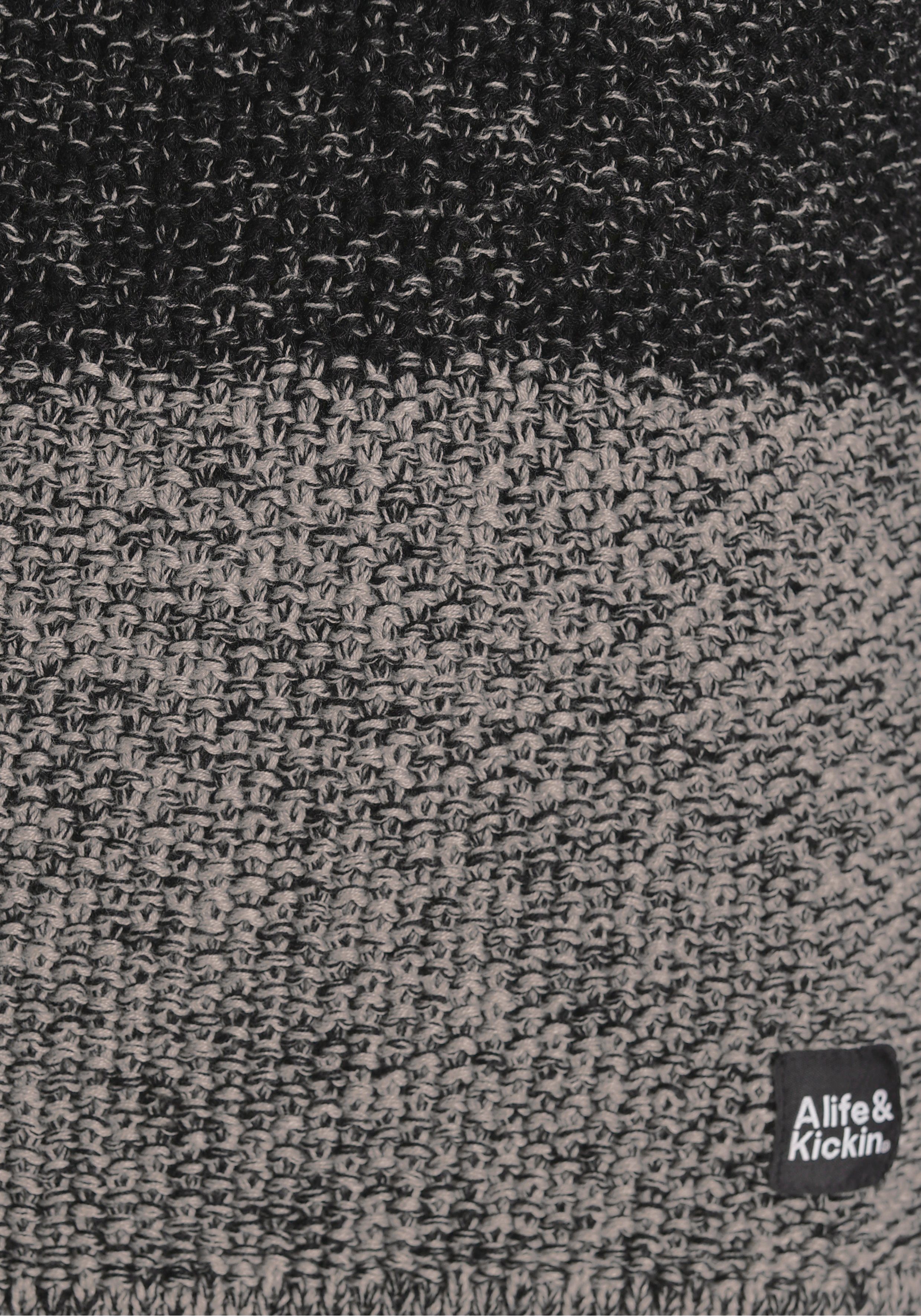 Alife & Kickin Strickpullover in Blockstreifen-Optik, aus meliertem Garn