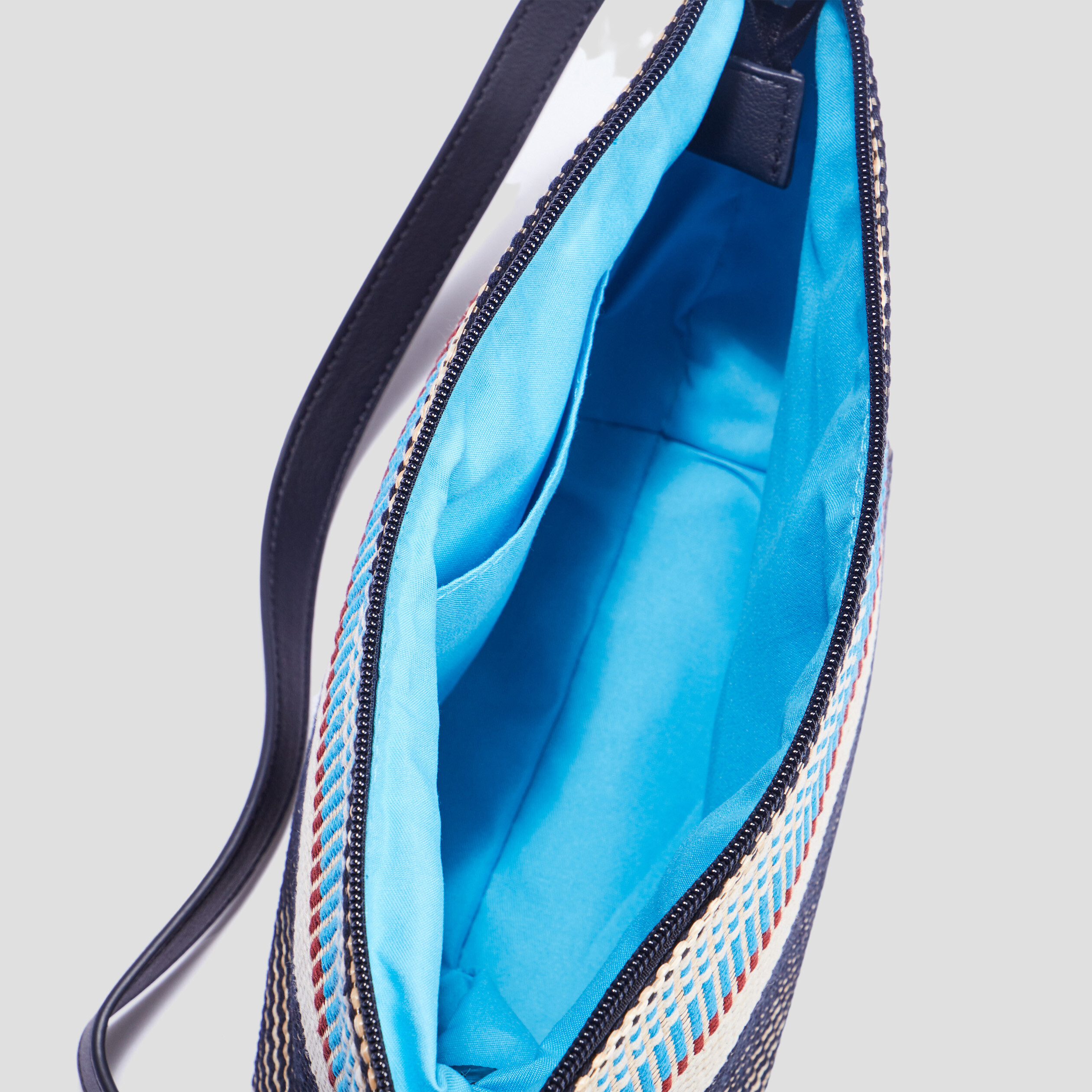 Sac trapèze avec bandoulière bleu femme | La Halle