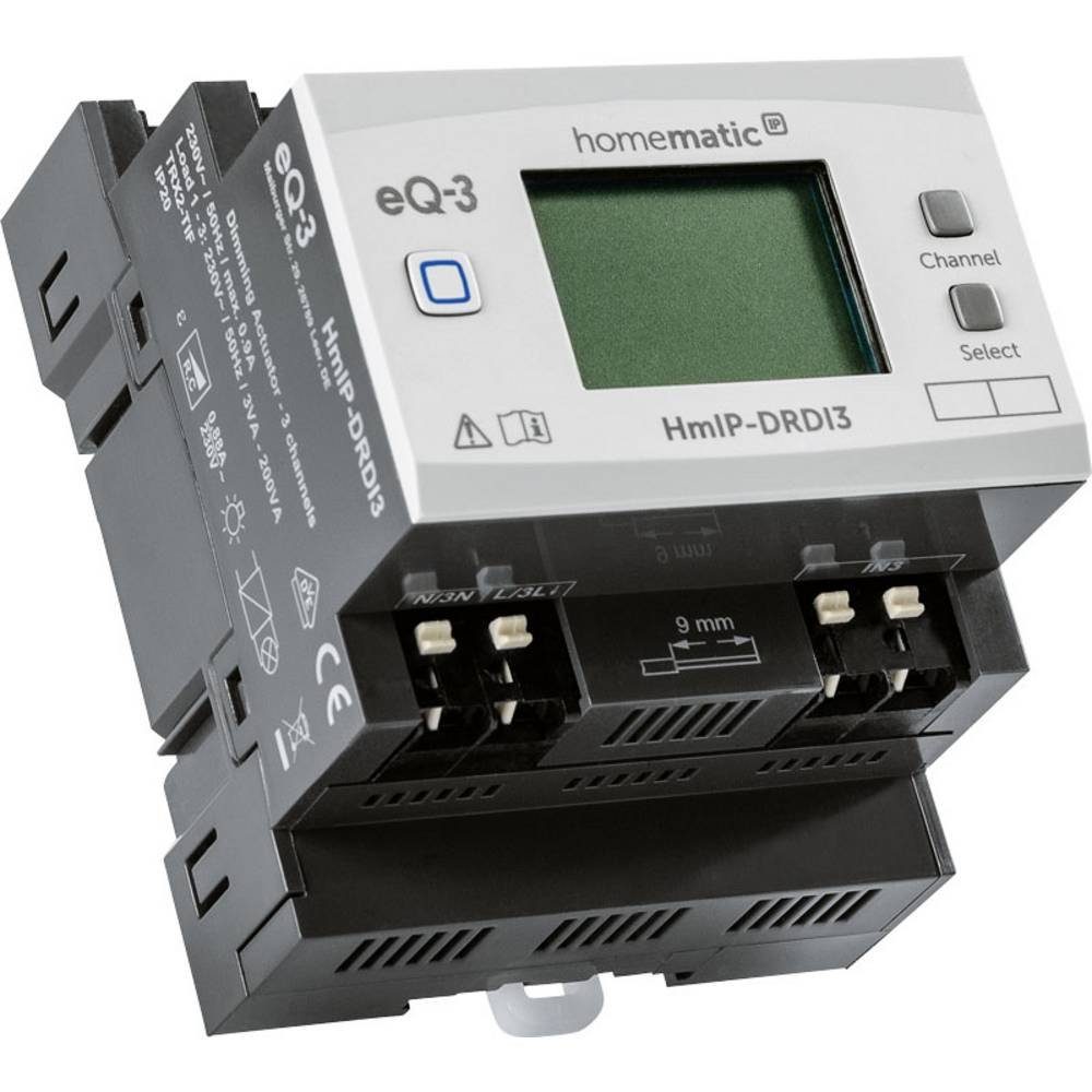Homematic IP Dimmaktor für Hutschienenmontage - 3-fach Smart-Home-Steuerelement