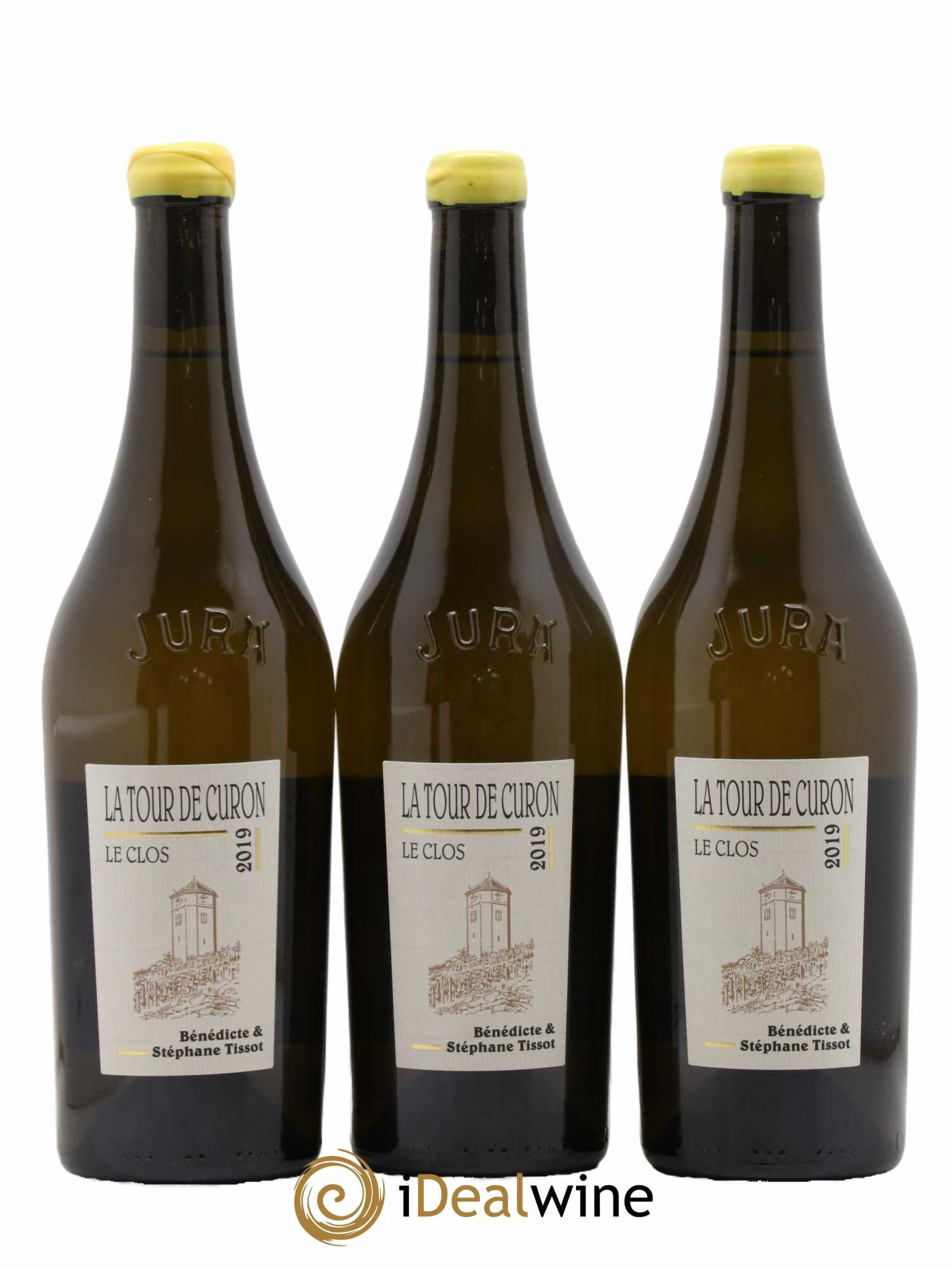 Arbois Chardonnay Le Clos de la Tour de Curon Bénédicte et Stéphane Tissot  2019 - Lot de 3 Bouteilles