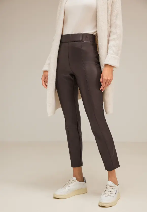 Street One Skinny Fit Hose in PU-Optik