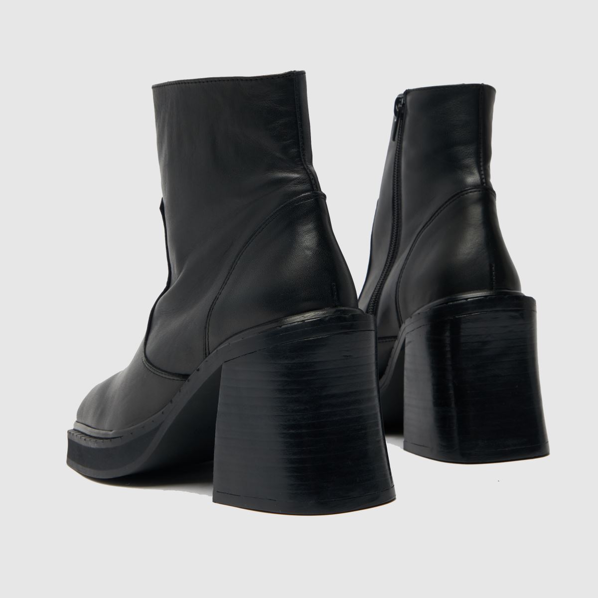 Schuh The Edit Porter – Svarta läderstövlar