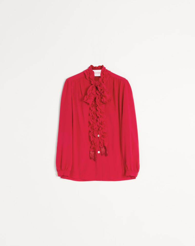 Camisa de crepe de chine