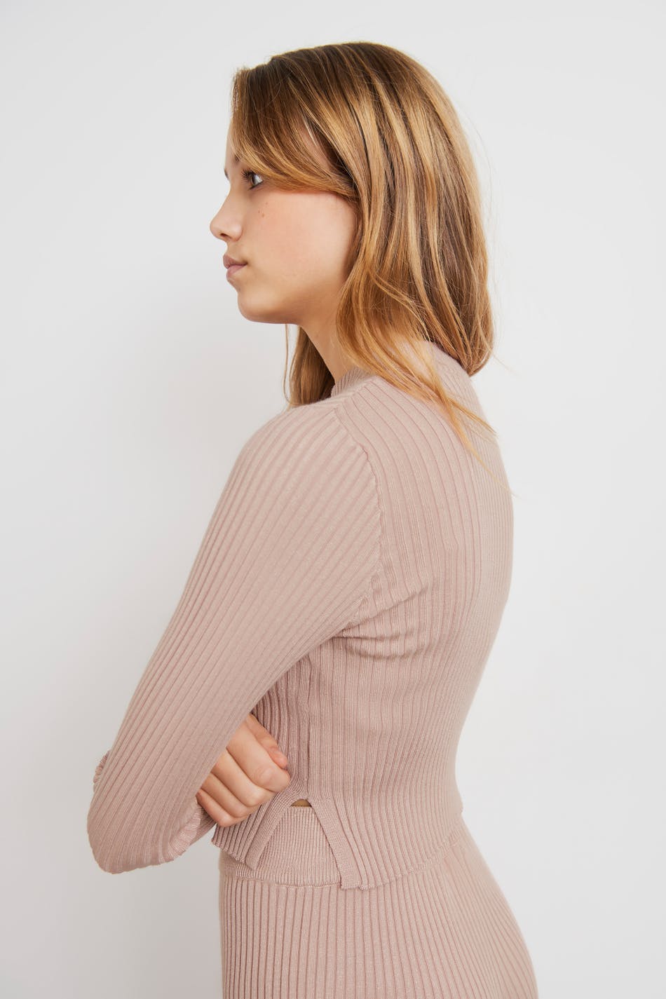 S knit long sleeve top