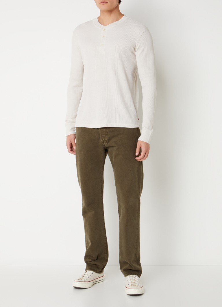 Levi's Thermal Henley žebrovaný úplet s dlouhým rukávem