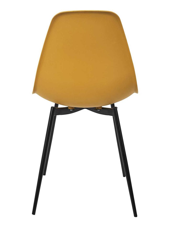 Rétro Chic Esszimmerstuhl ''Gustav'' in Gelb - (B)50,7 x (H)84,8 x (T)45,5 cm günstig kaufen onesize