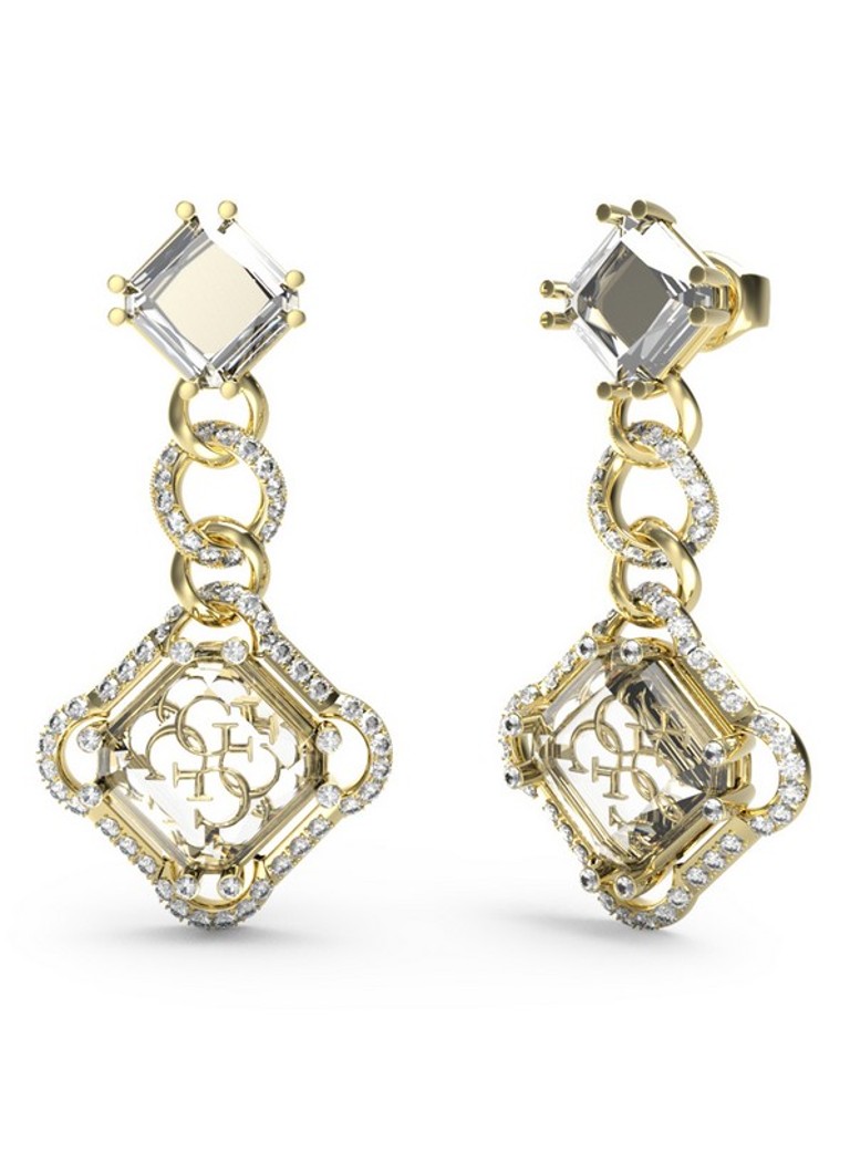 GUESS Stud earrings with crystal JUBE04479JWYGT-U