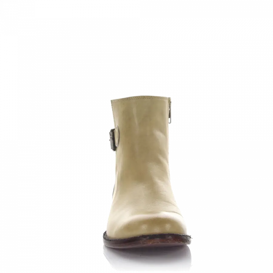 Rossano Bisconti - Stiefeletten Kalbsleder Nieten beige - beige