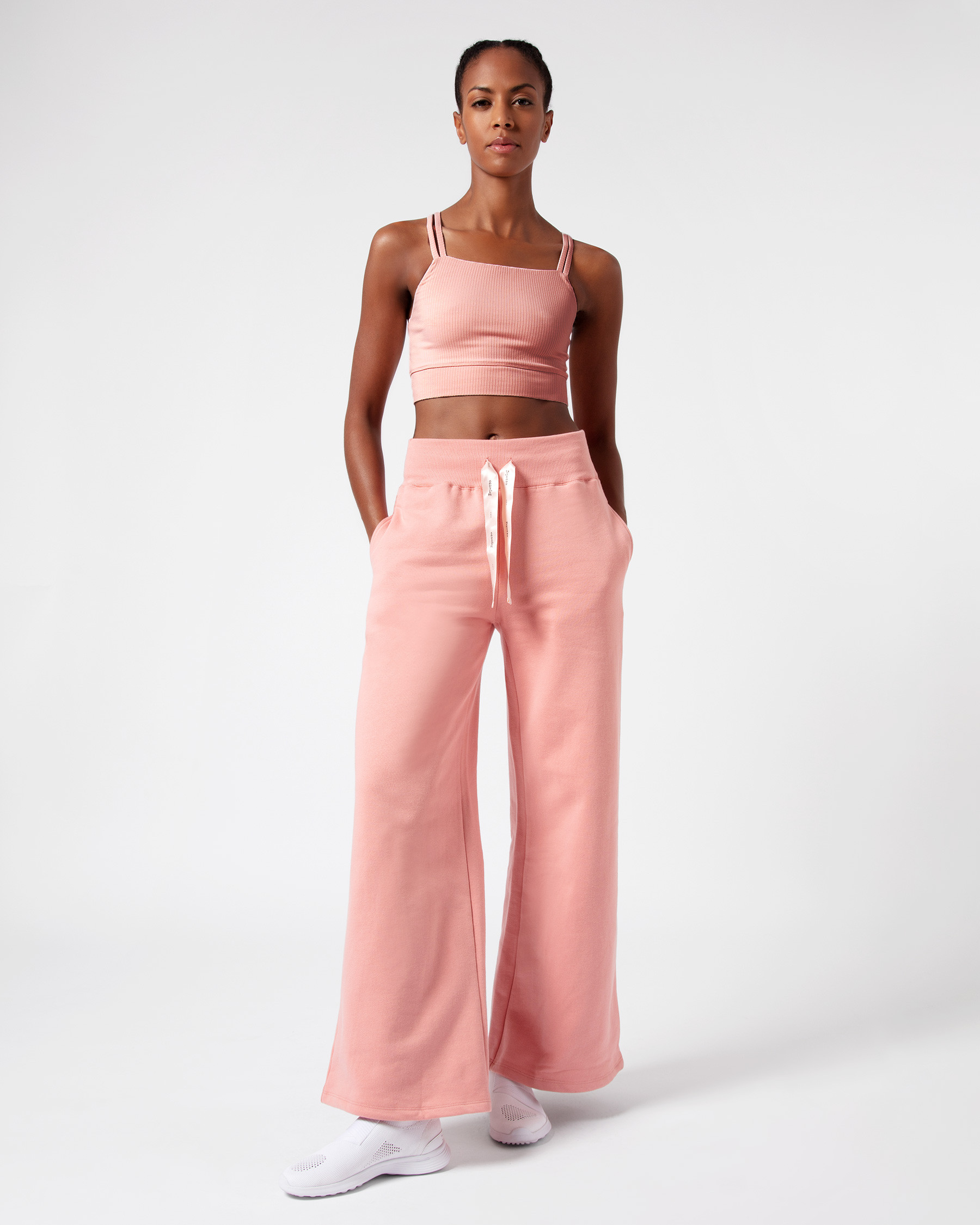 Ribbed bra with thin straps