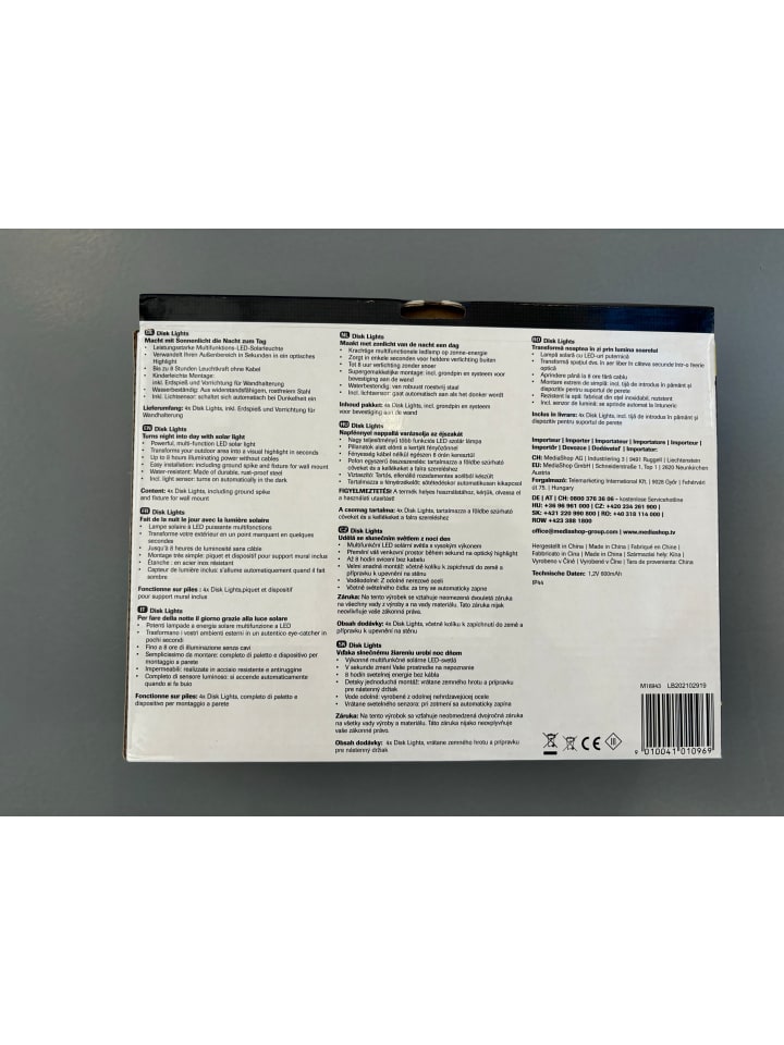 MediaShop Leuchte Disk Lights (4 Stück) in Silber günstig kaufen onesize