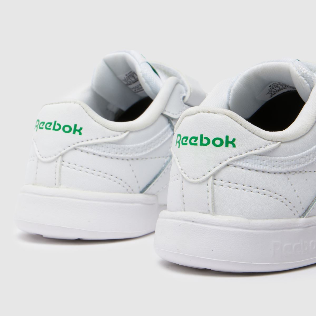 Reebok vita & gröna Club C 2V småbarnsskor