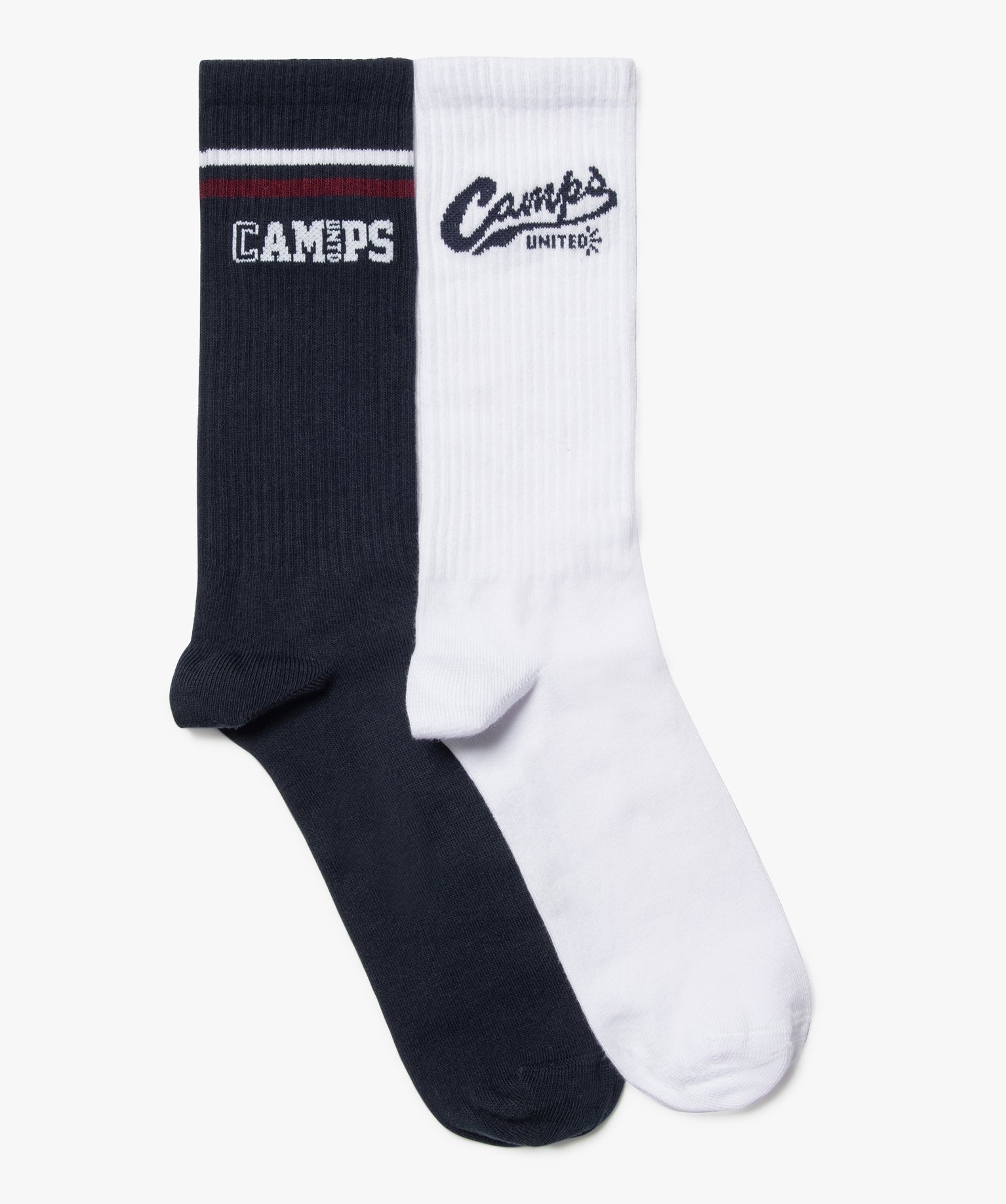 Chaussettes look sport tige haute homme (lot de 2) - Camps U... marine | GEMO