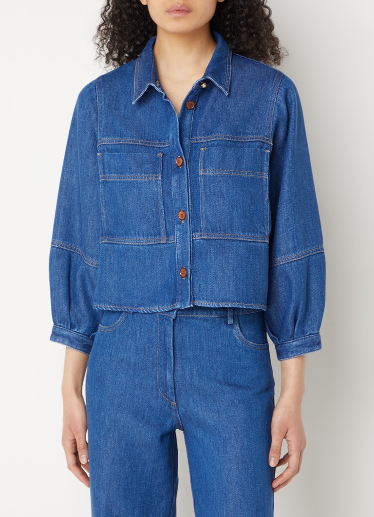 Sessùn Leone denim blouse with patch pockets