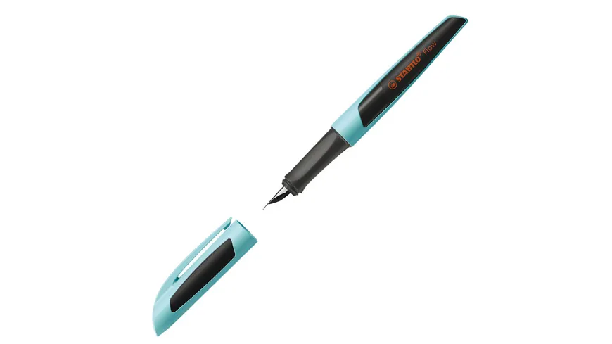 STABILO® Füller - STABILO Flow SPORTY in hellblau/schwarz - Einzelstift - inklusive Patrone