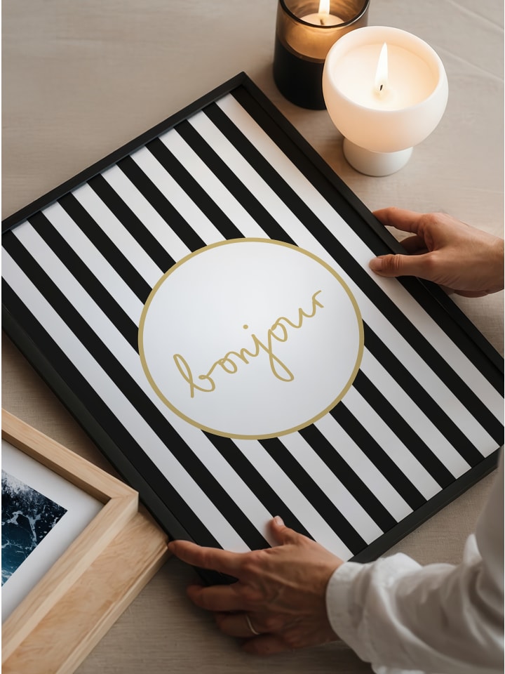 Tales by Jen Poster / Kunstdruck „Bonjour“ I Ohne Rahmen günstig kaufen