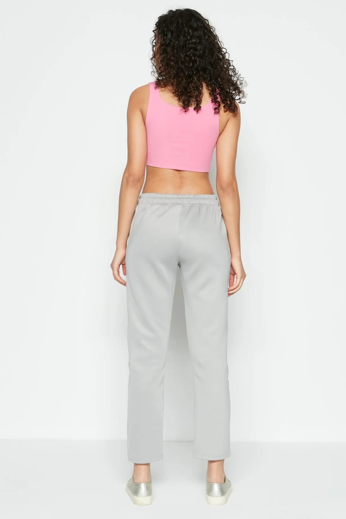 C&City  Jogginghose mit Falten an Taille und Bein 810 Grau