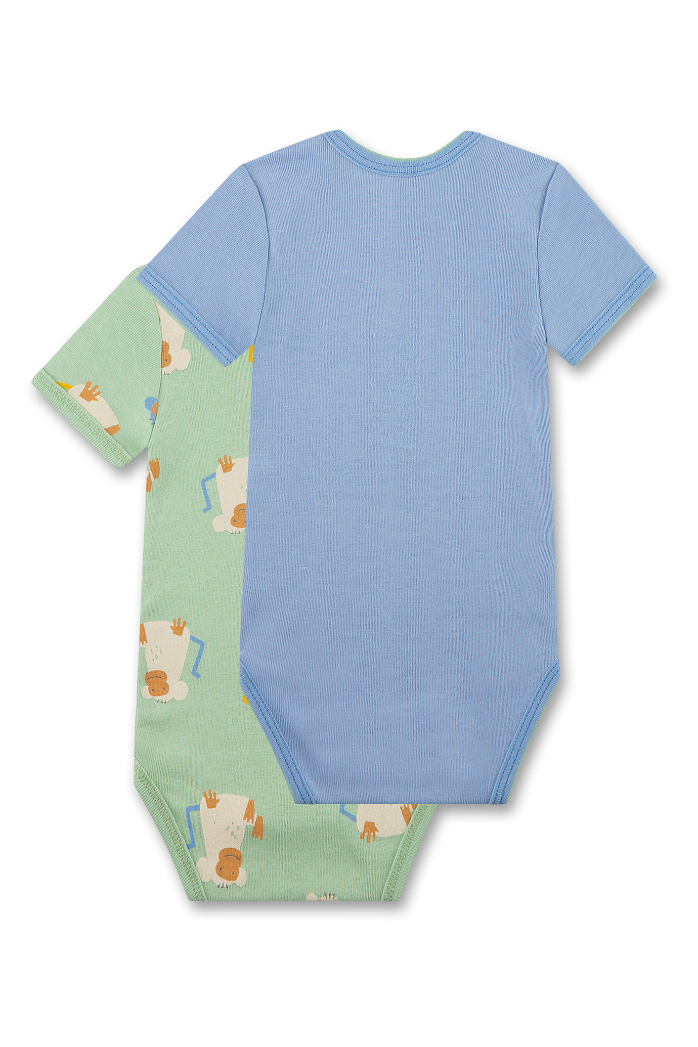 Body kurzarm (Doppelpack) grün & blau