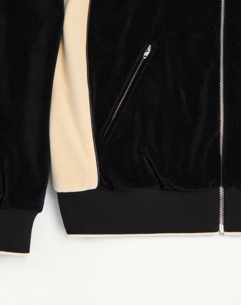 Sweat-shirt zippé Valentino avec broderie panthère et étoiles à sequins