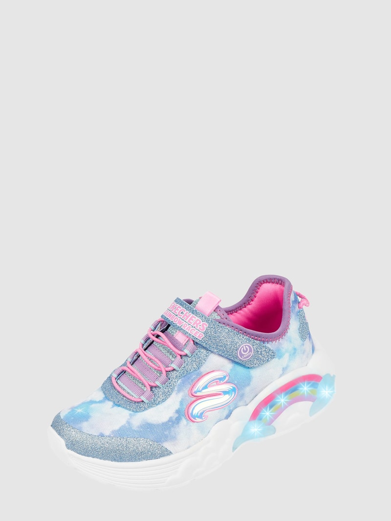 Sneaker mit LEDs Modell 'Rainbow Racer' in hellblau
