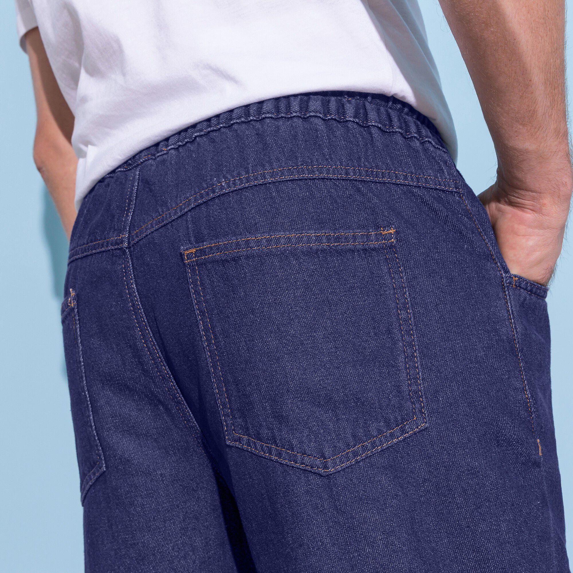Jean denim léger taille élastiquée