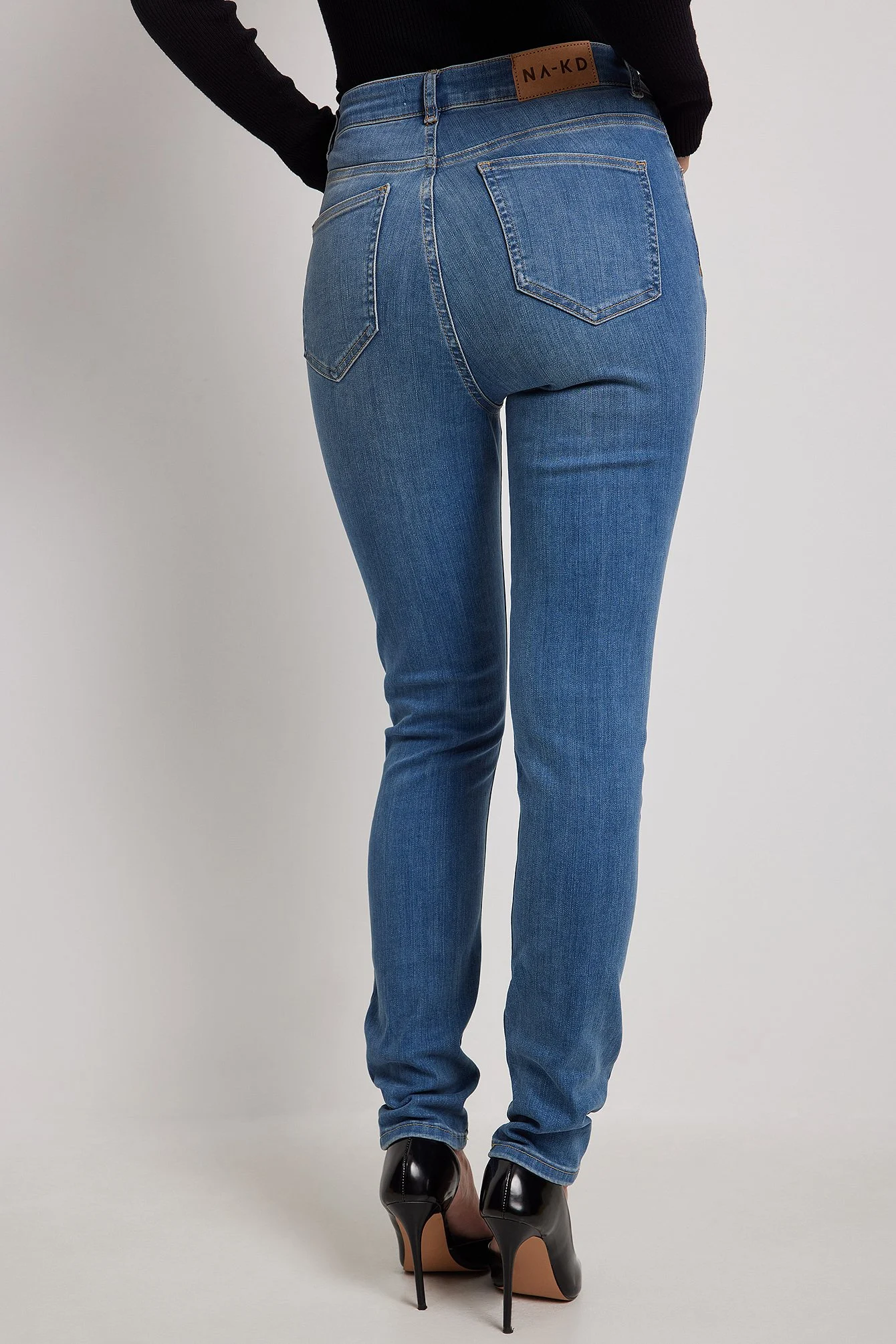 Skinny-Jeans mit Stretchanteil und hoher Taille