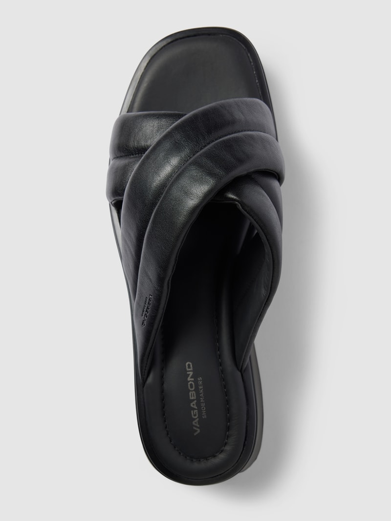 Pantolette aus echtem Leder Modell 'COURTNEY' in schwarz