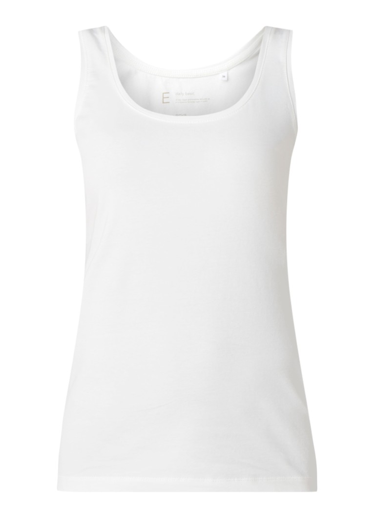 OPUS  Daily tanktop van katoen met ronde hals