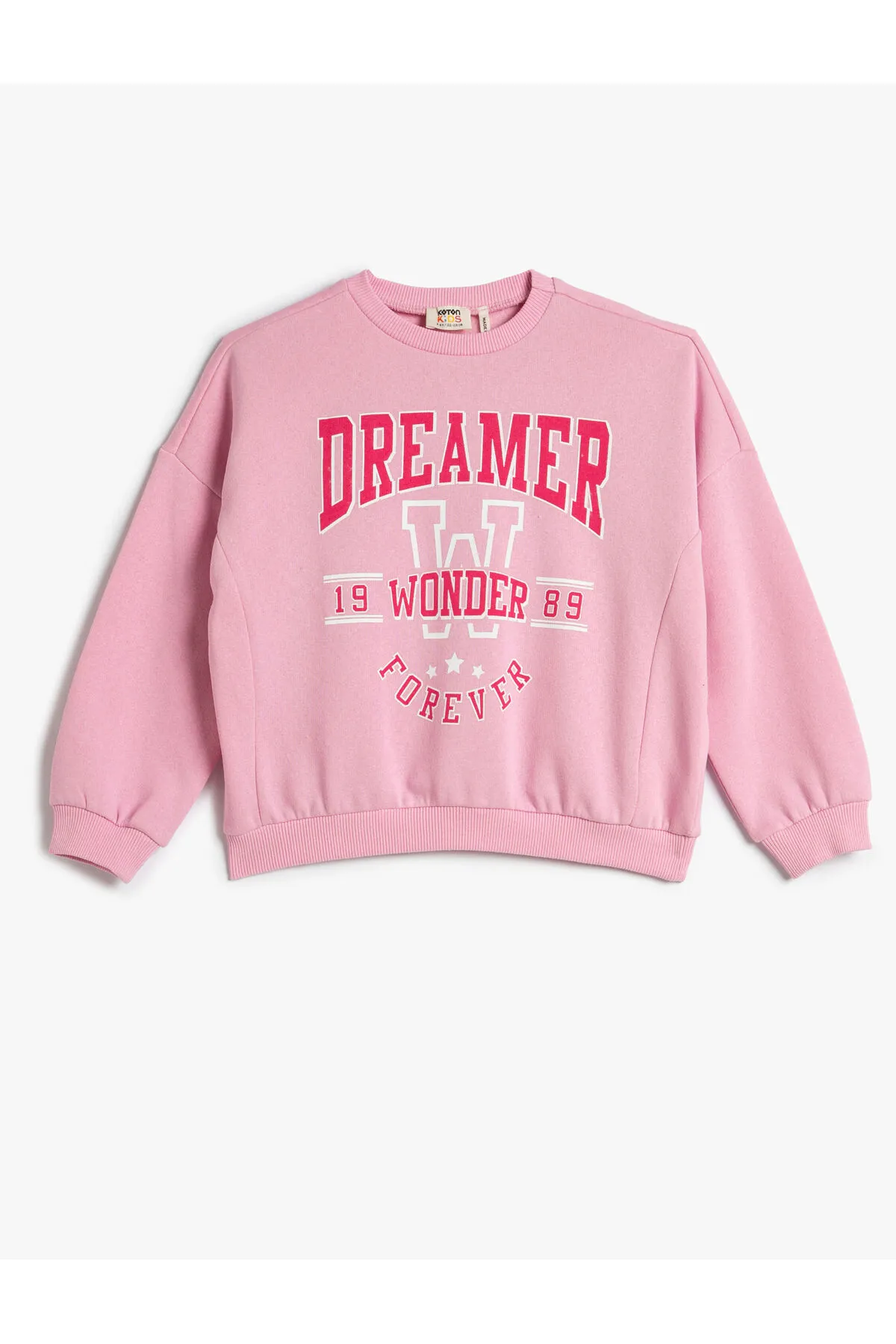 Koton  Sweatshirt aus Baumwolle mit langen Ärmeln und Rundhalsausschnitt