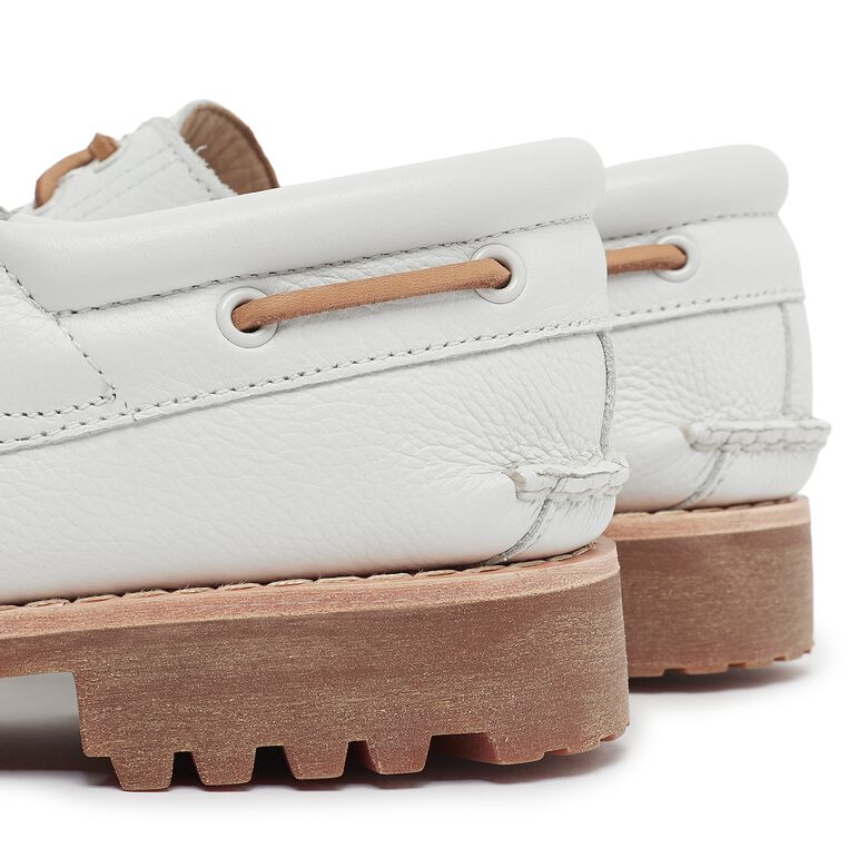 Timberland Authentic Boat Shoe white full grain