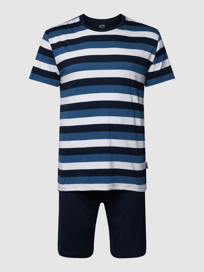 PLUS SIZE Pyjama mit Streifenmuster in blau