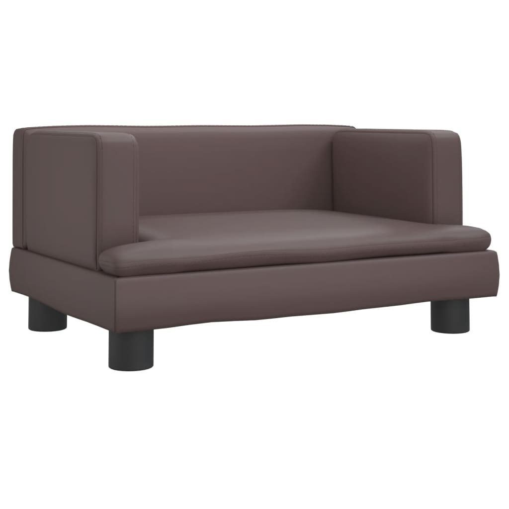 vidaXL Kindersofa Kindersofa Braun 60x40x30 cm Kunstleder Kindercouch Kindermöbel Kinder