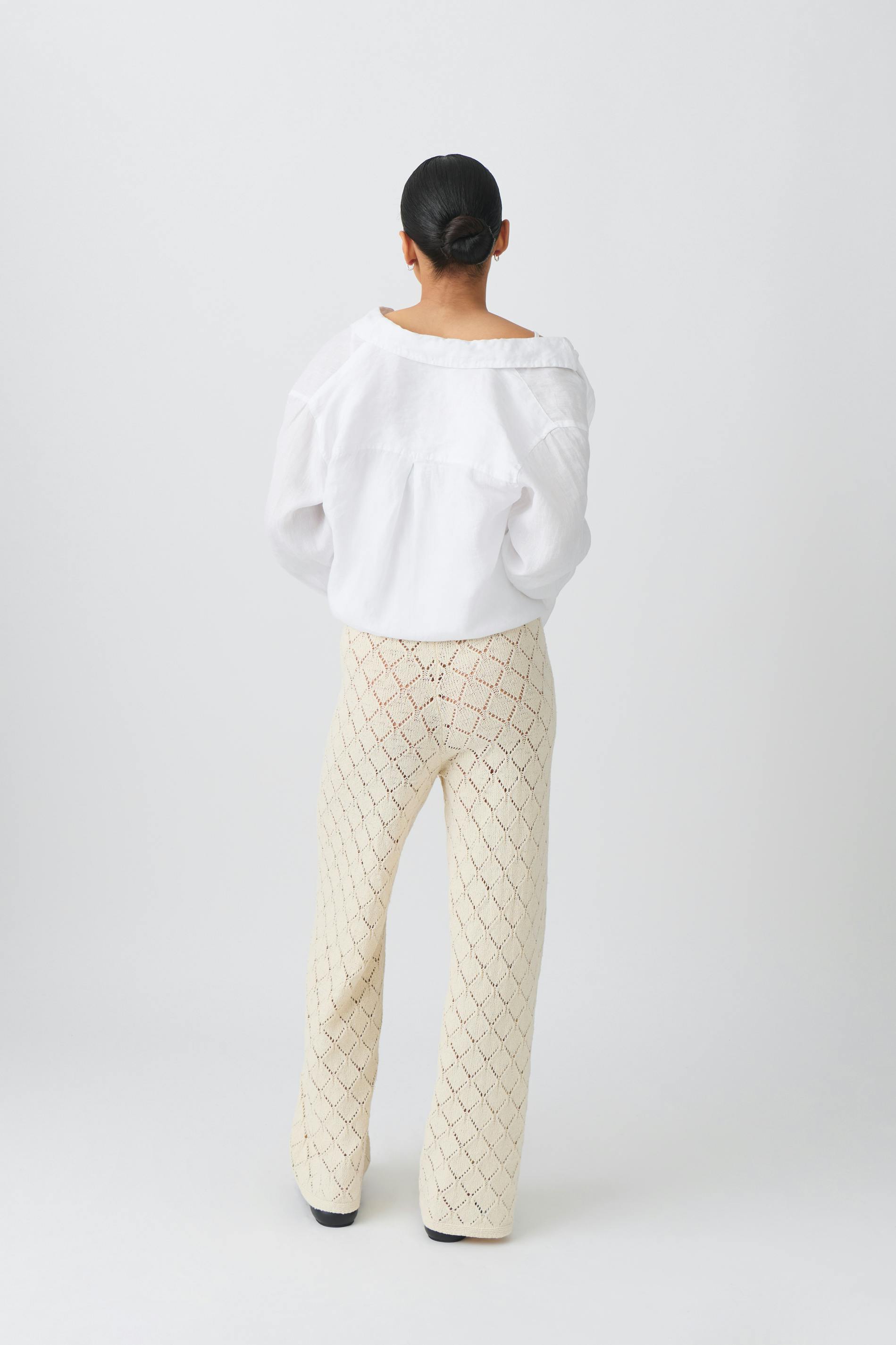 Knitted crochet trousers