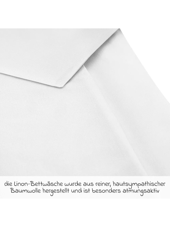 Makian Bettwäsche 80 x 80 cm - Uni Weiß in weiss günstig kaufen onesize