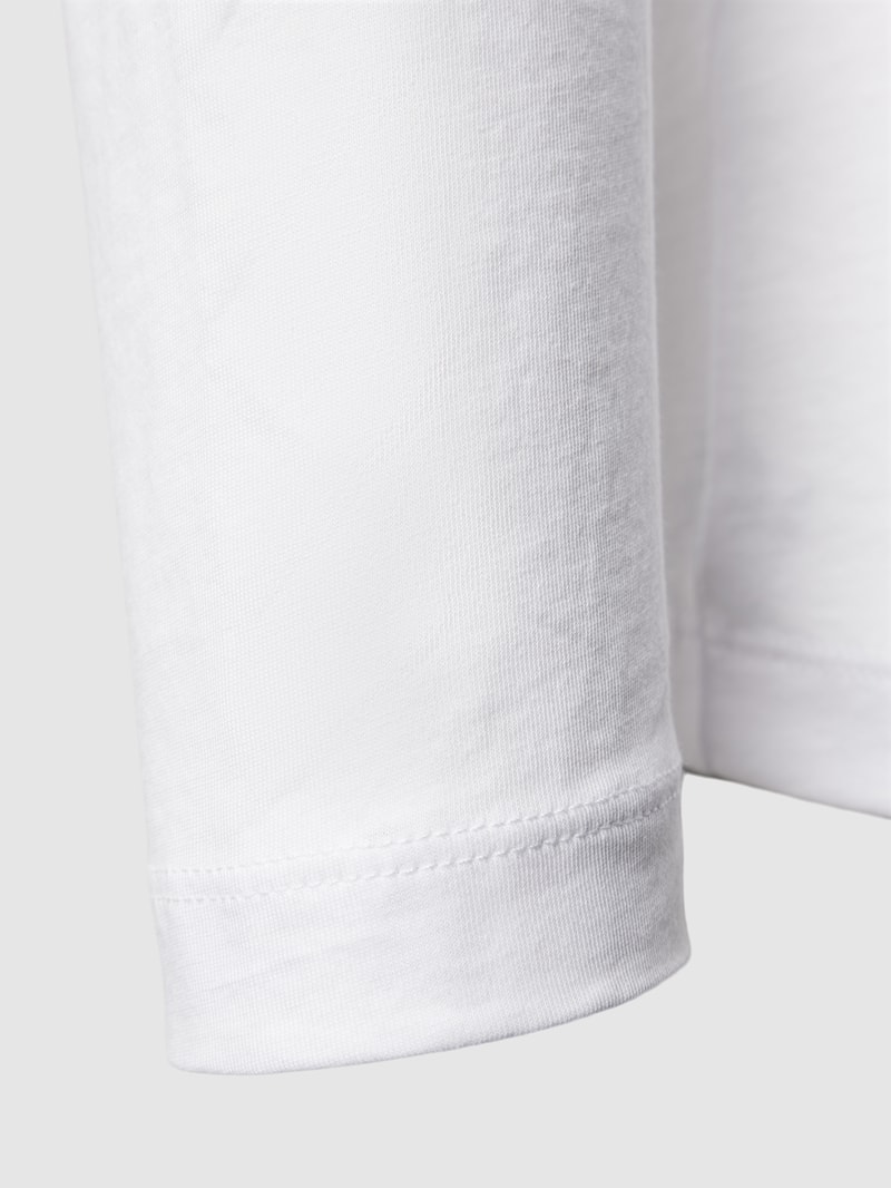 Longsleeve mit geripptem Rundhalsausschnitt im 2er-Pack in weiß