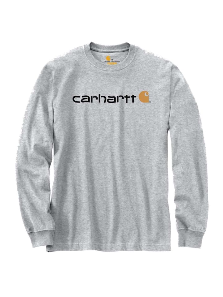 CARHARTT  Logo Long Sleeve in HEATHER GREY günstig kaufen