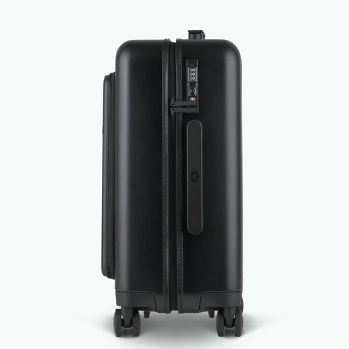 ORLY 4-wheel hard-shell suitcase, BCN pouch, black
